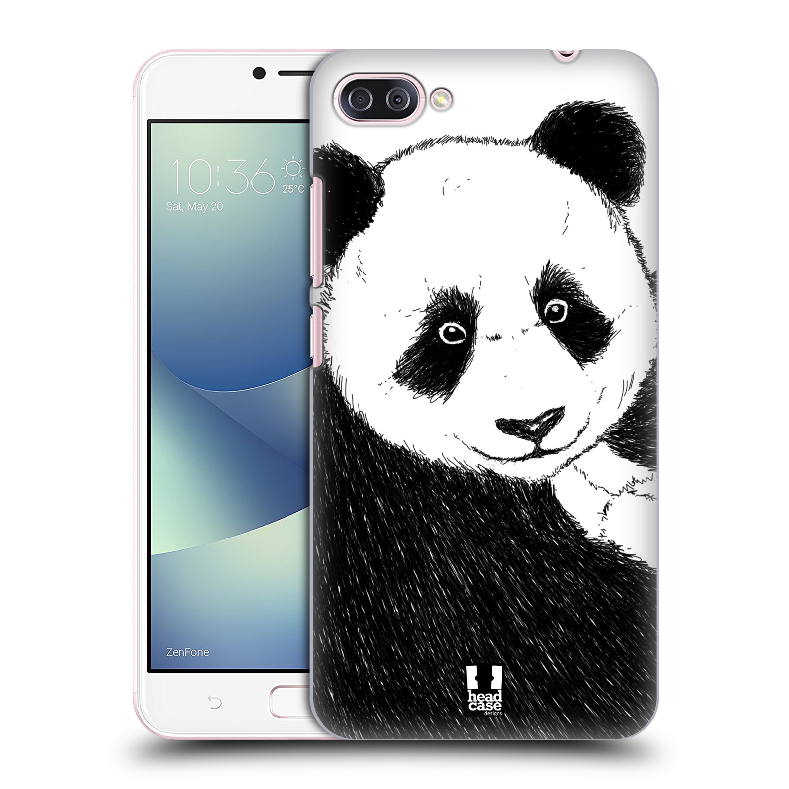 HEAD CASE plastový obal na mobil Asus Zenfone 4 MAX ZC554KL vzor Kreslená zvířátka černá a bílá panda