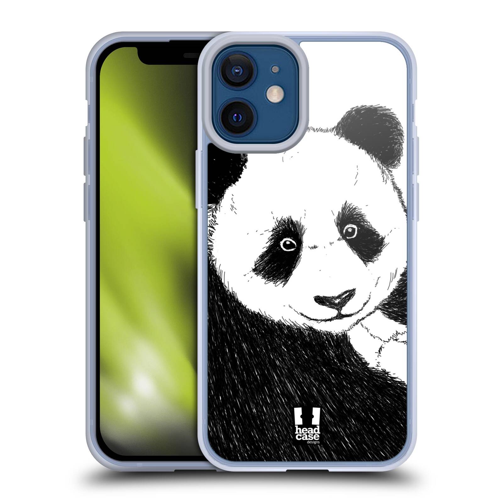 Plastový obal na mobil Apple Iphone 12 MINI vzor Kreslená zvířátka černá a bílá panda