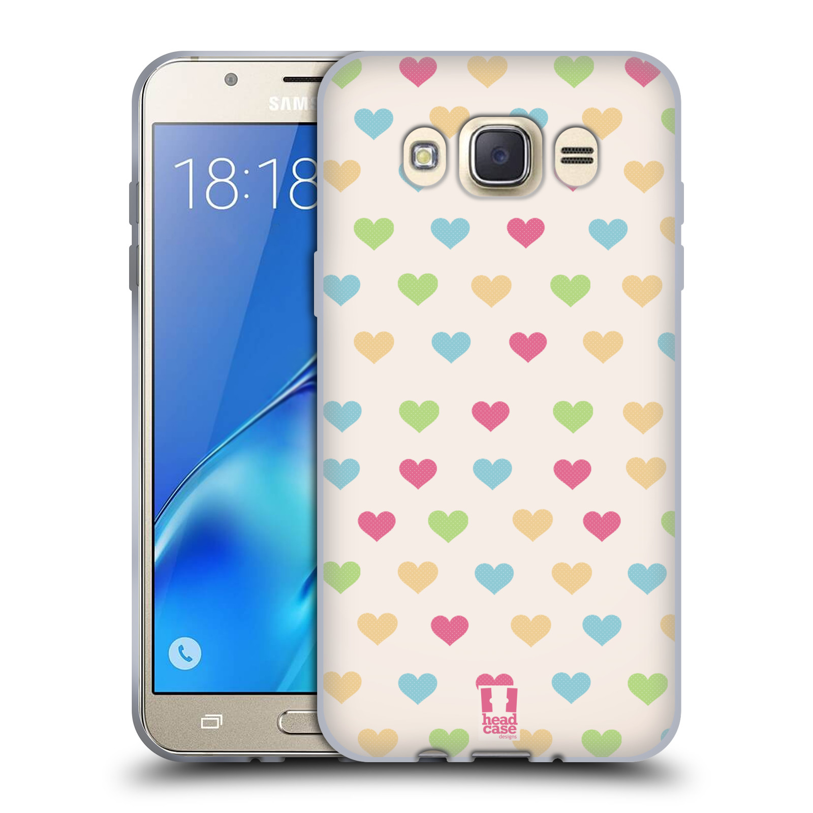 HEAD CASE silikonový obal, kryt na mobil Samsung Galaxy J7 2016 (J710, J710F) vzor Srdíčka MALÁ BAREVNÁ SRDÍČKA