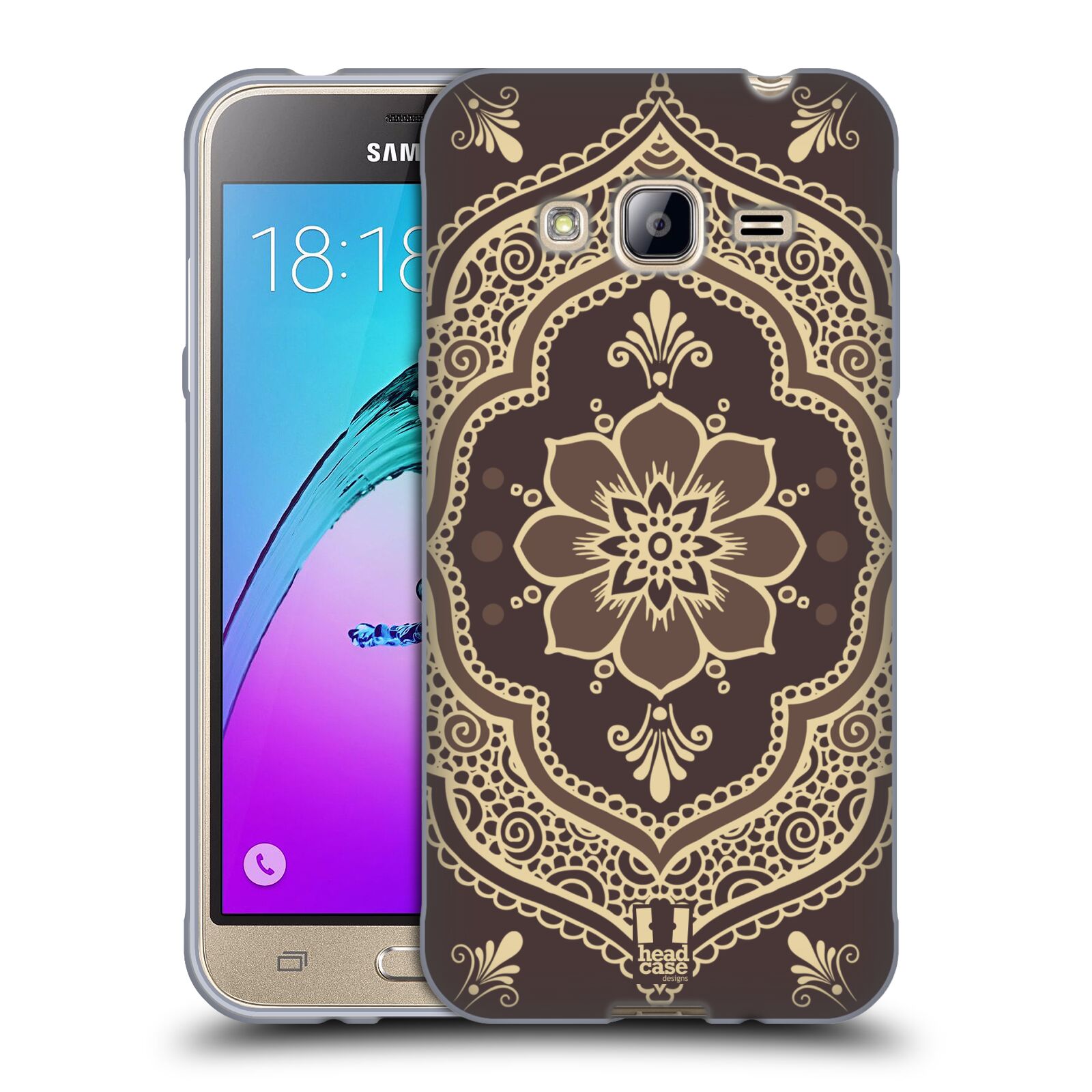 HEAD CASE silikonový obal na mobil Samsung Galaxy J3, J3 2016 vzor Hena tetování MANDALA