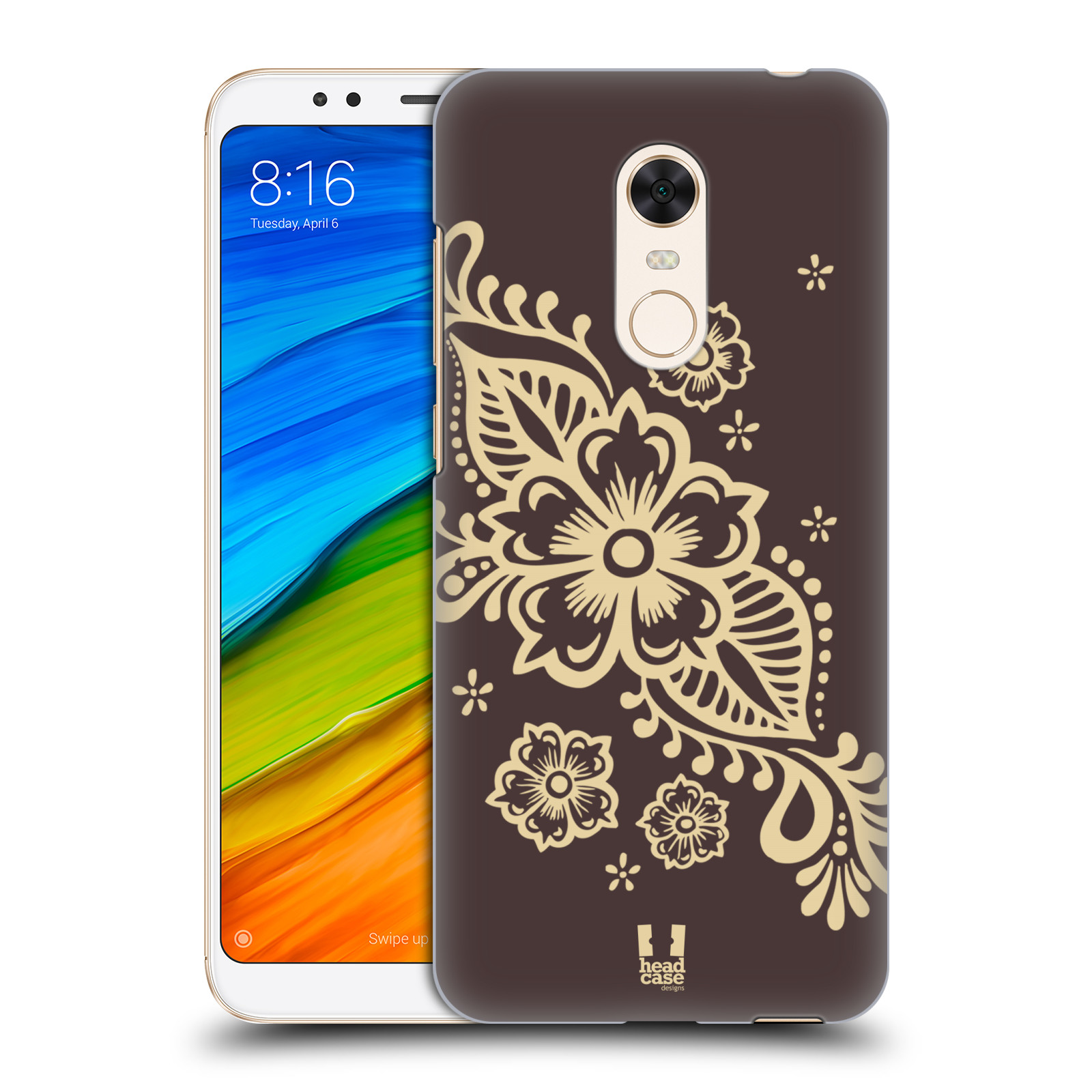 HEAD CASE plastový obal na mobil Xiaomi Redmi 5 PLUS vzor Hena tetování VÍNO
