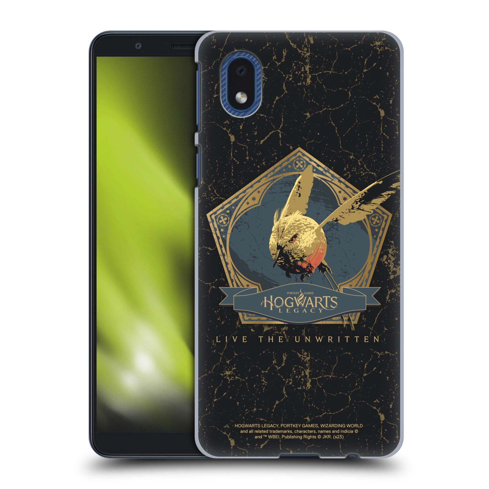 Obal na mobil Samsung Galaxy A01 CORE - HEAD CASE - Hogwarts Legacy - zlatý ptáček