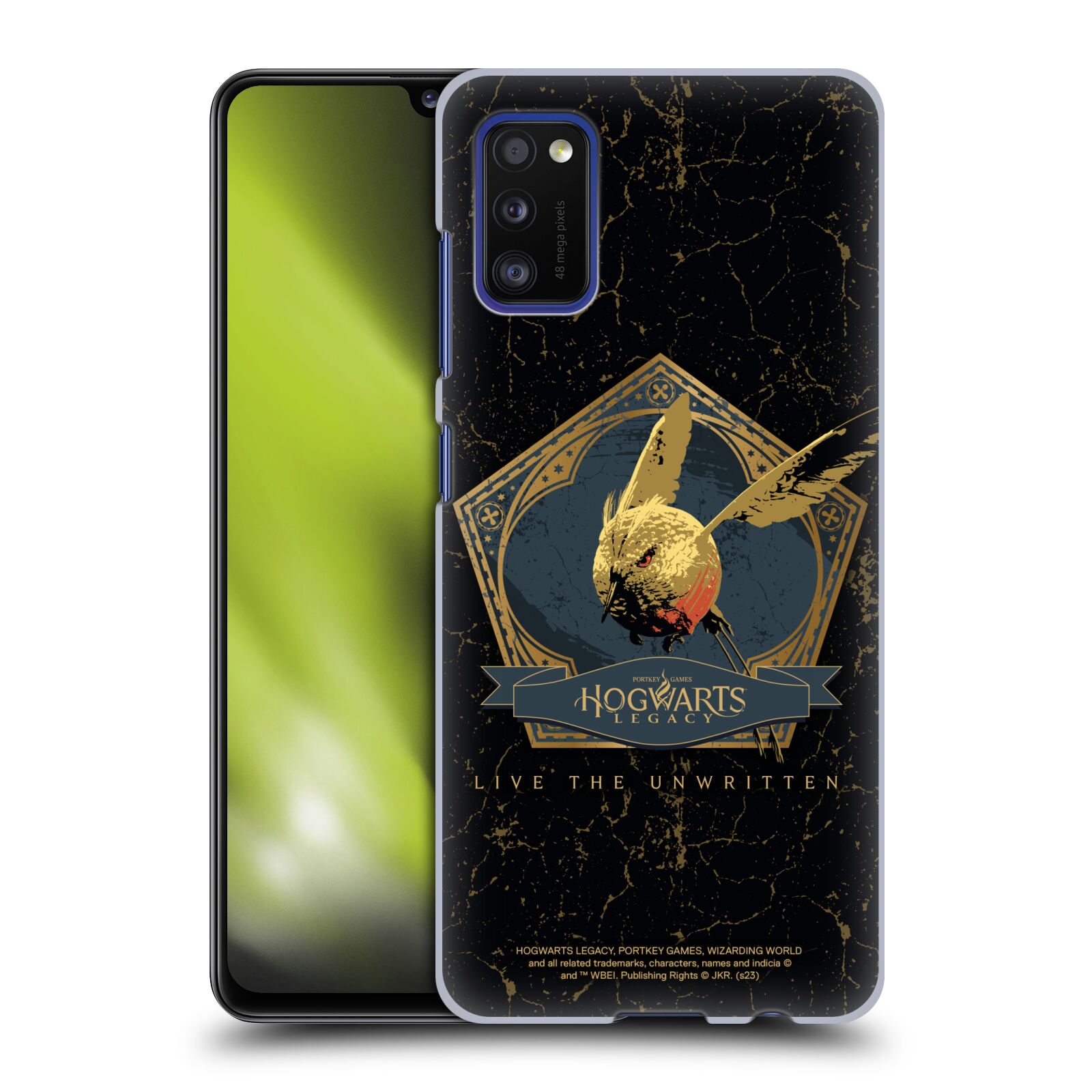 Obal na mobil Samsung Galaxy A41 - HEAD CASE - Hogwarts Legacy - zlatý ptáček