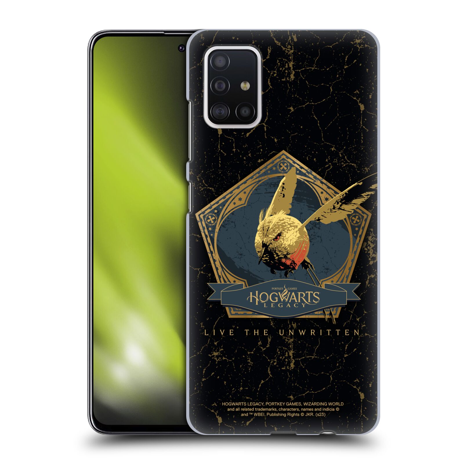 Obal na mobil Samsung Galaxy A51 - HEAD CASE - Hogwarts Legacy - zlatý ptáček