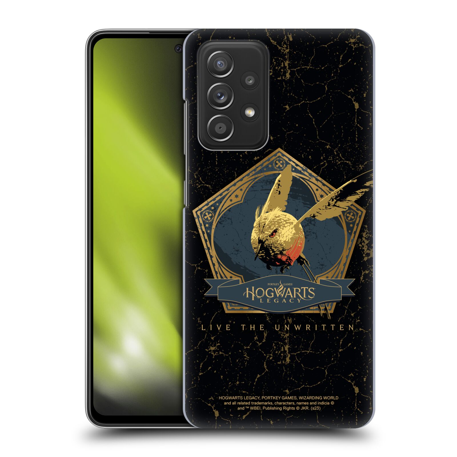 Obal na mobil Samsung Galaxy A52 / A52 5G / A52s 5G - HEAD CASE - Hogwarts Legacy - zlatý ptáček
