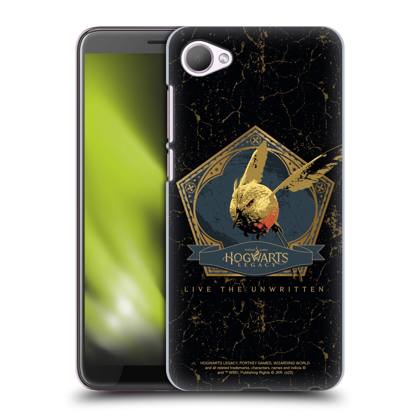Obal na mobil HTC Desire 12 / Desire 12 DUAL SIM - HEAD CASE - Hogwarts Legacy - zlatý ptáček