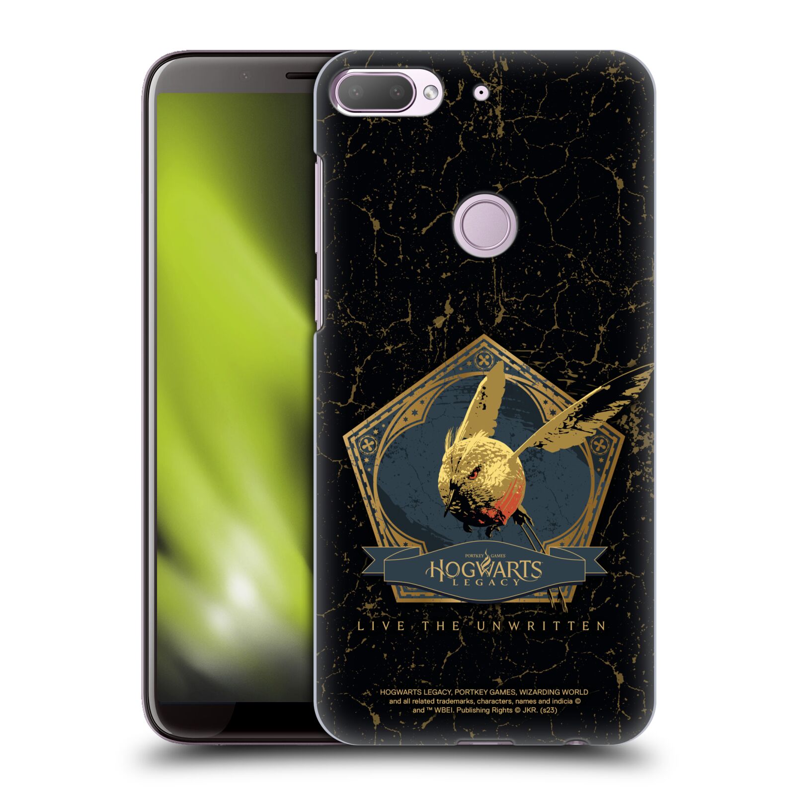 Obal na mobil HTC Desire 12+ / Desire 12+ DUAL SIM - HEAD CASE - Hogwarts Legacy - zlatý ptáček