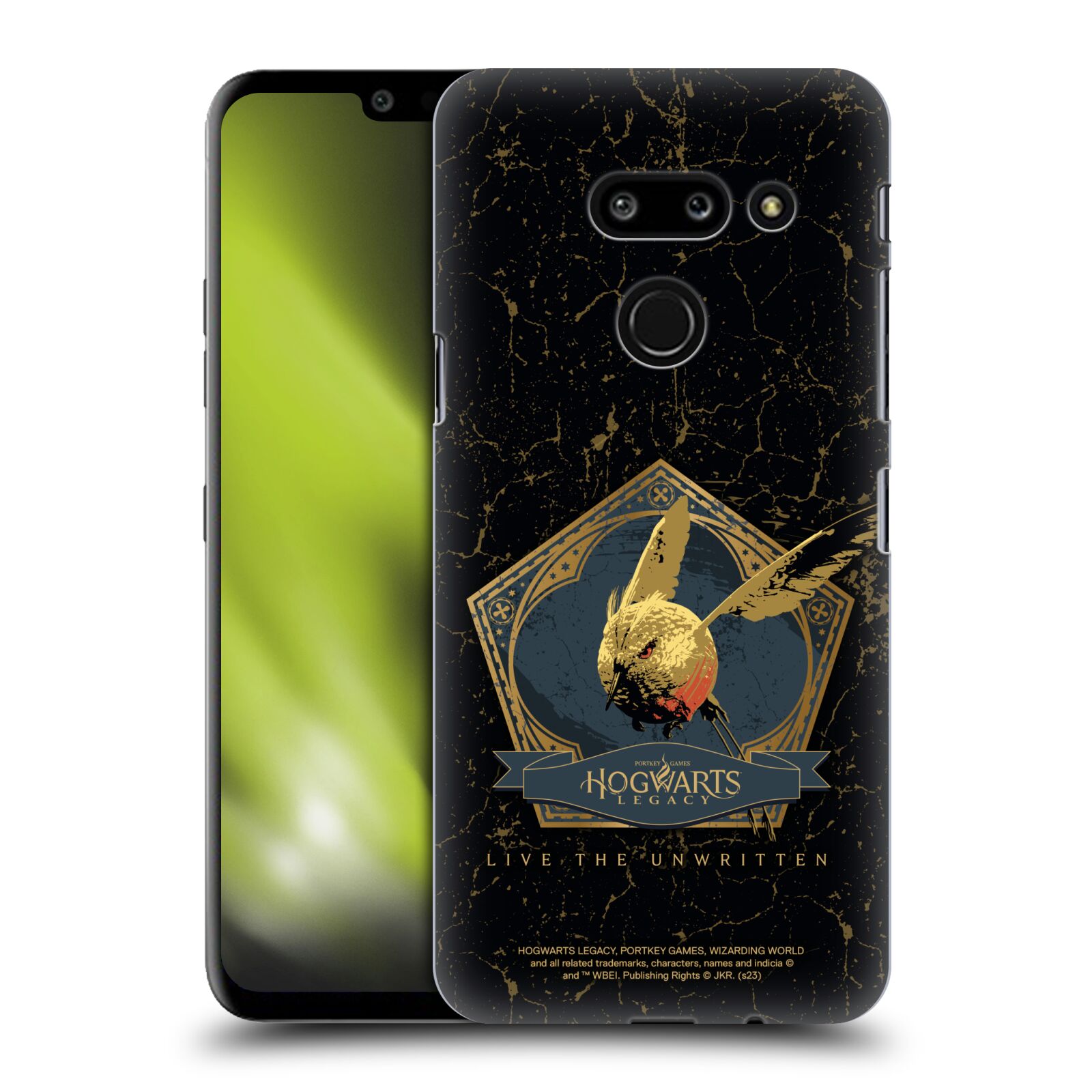 Obal na mobil LG G8 ThinQ - HEAD CASE - Hogwarts Legacy - zlatý ptáček