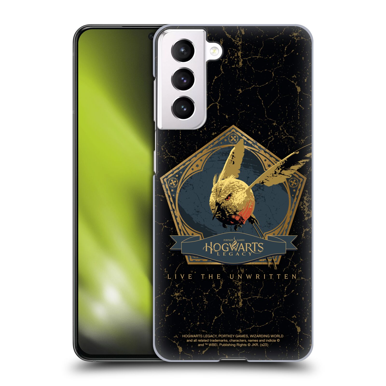 Obal na mobil Samsung Galaxy S21 5G - HEAD CASE - Hogwarts Legacy - zlatý ptáček