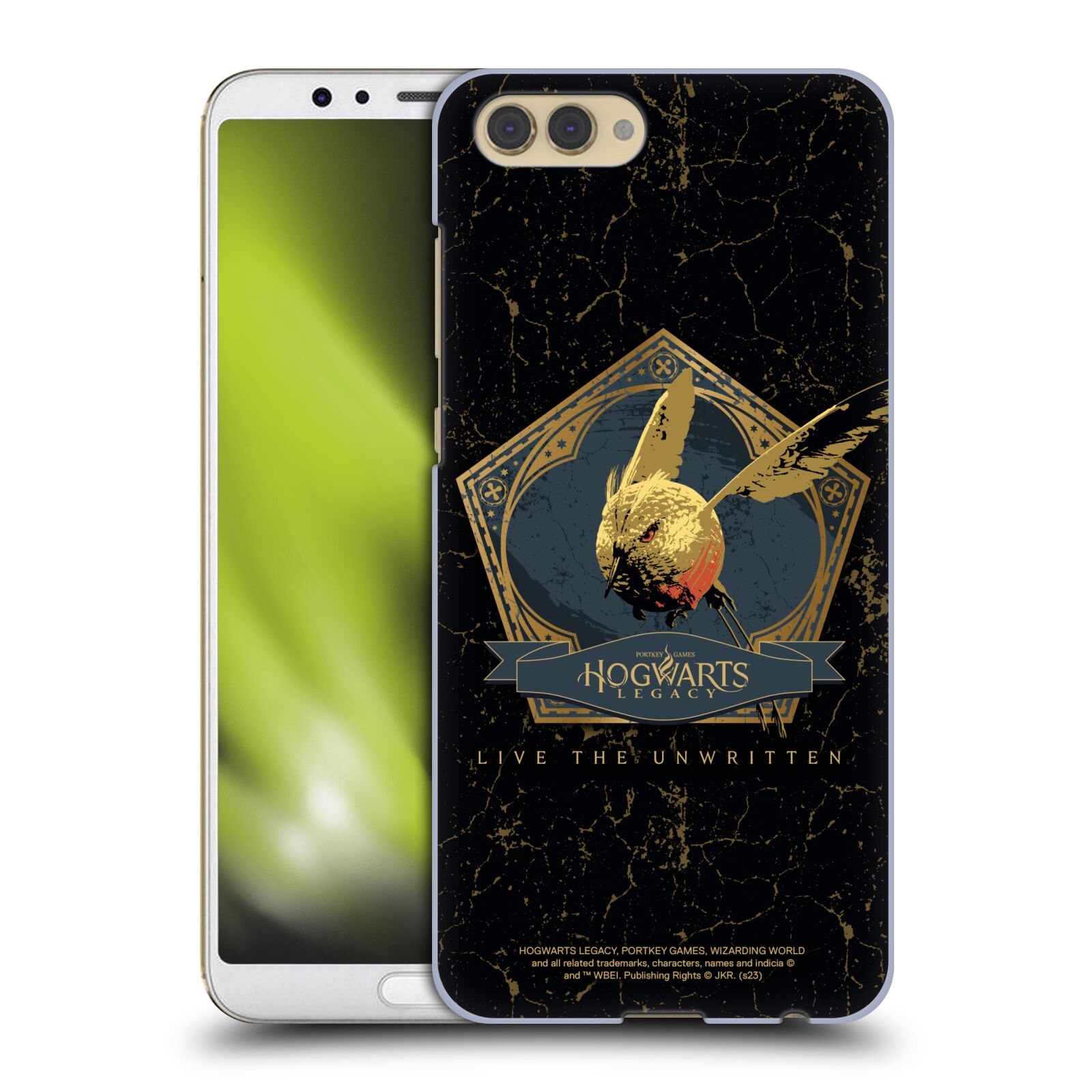 Obal na mobil HONOR View 10 / V10 - HEAD CASE - Hogwarts Legacy - zlatý ptáček