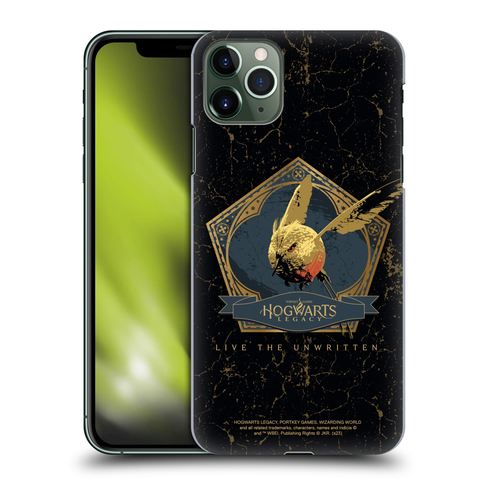 Obal na mobil Apple Iphone 11 PRO MAX - HEAD CASE - Hogwarts Legacy - zlatý ptáček