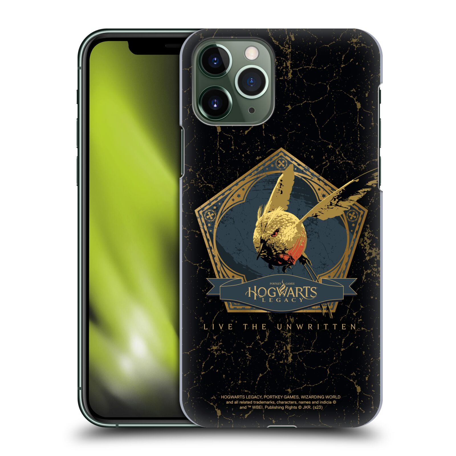 Obal na mobil Apple Iphone 11 PRO - HEAD CASE - Hogwarts Legacy - zlatý ptáček