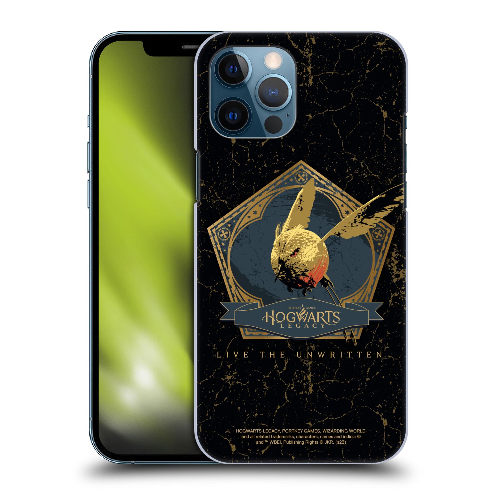 Obal na mobil Apple Iphone 12 PRO MAX - HEAD CASE - Hogwarts Legacy - zlatý ptáček