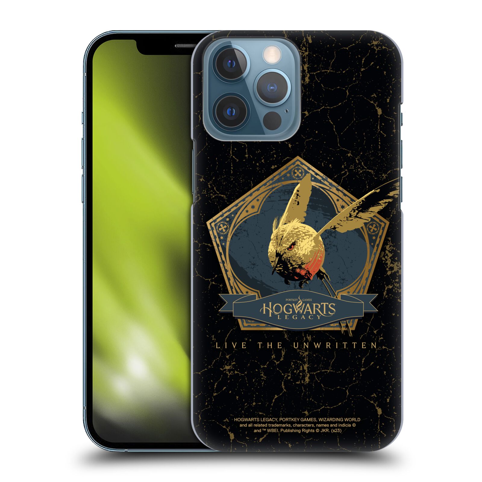 Obal na mobil Apple Iphone 13 PRO MAX - HEAD CASE - Hogwarts Legacy - zlatý ptáček