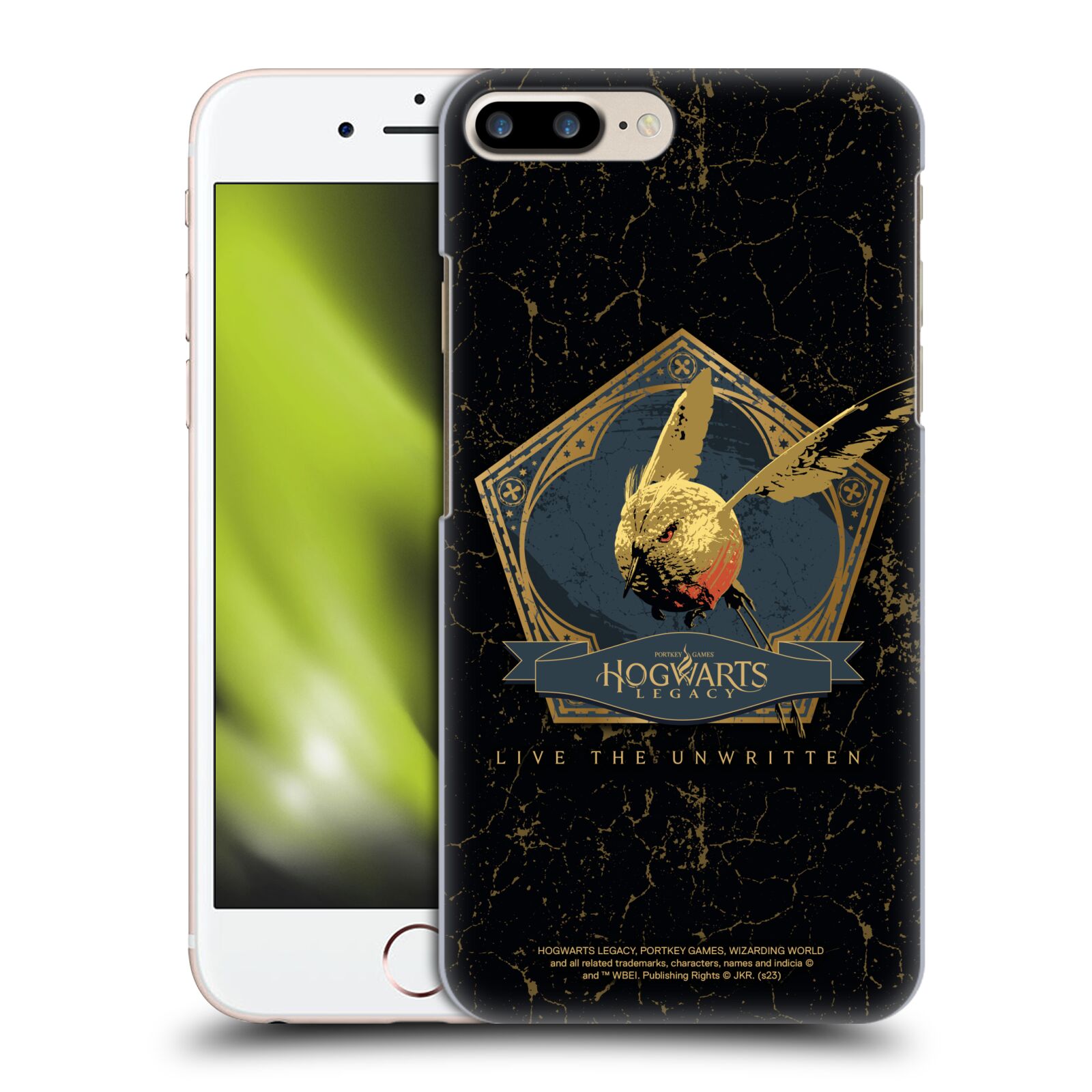 Obal na mobil Apple Iphone 7/8 PLUS - HEAD CASE - Hogwarts Legacy - zlatý ptáček