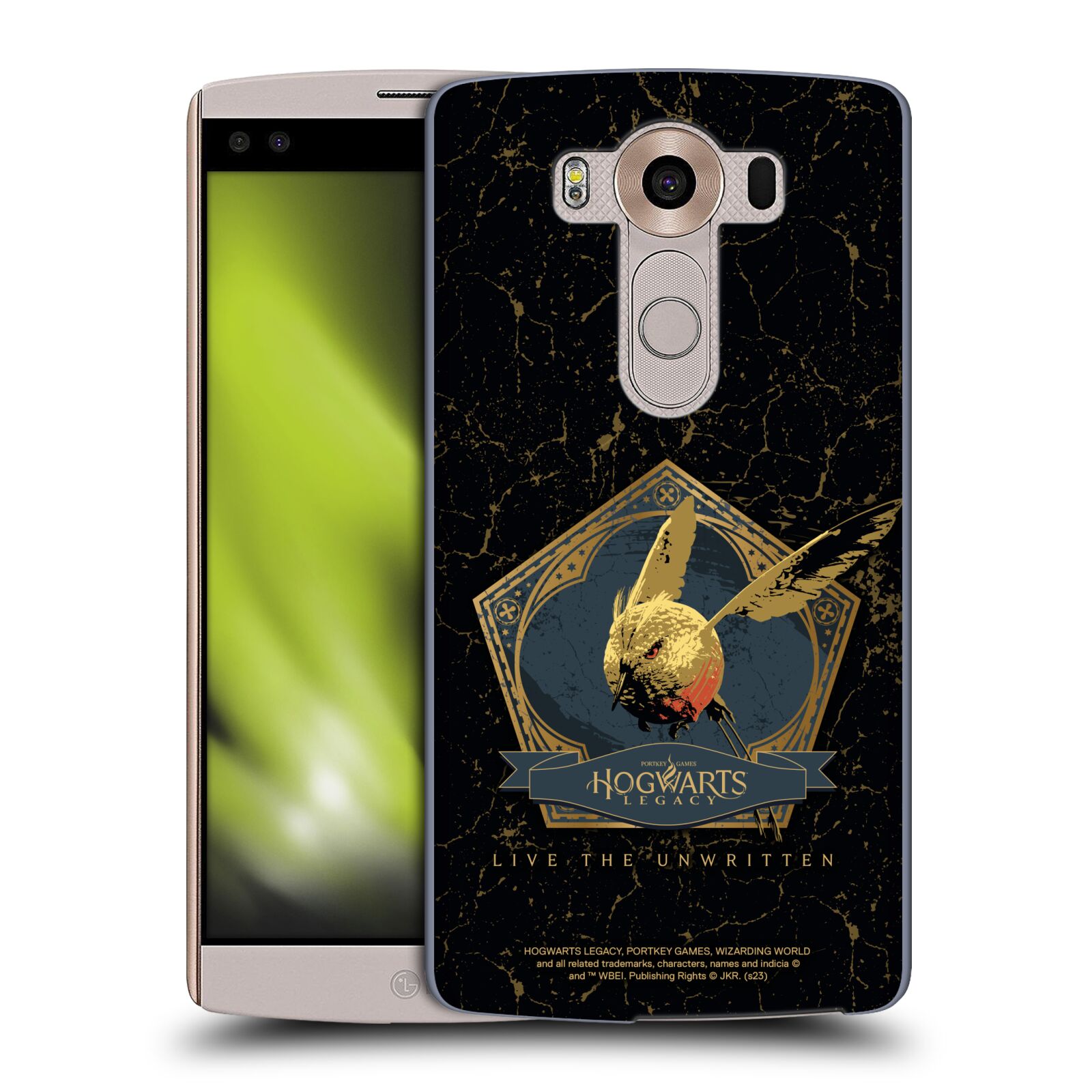 Obal na mobil LG V10 - HEAD CASE - Hogwarts Legacy - zlatý ptáček