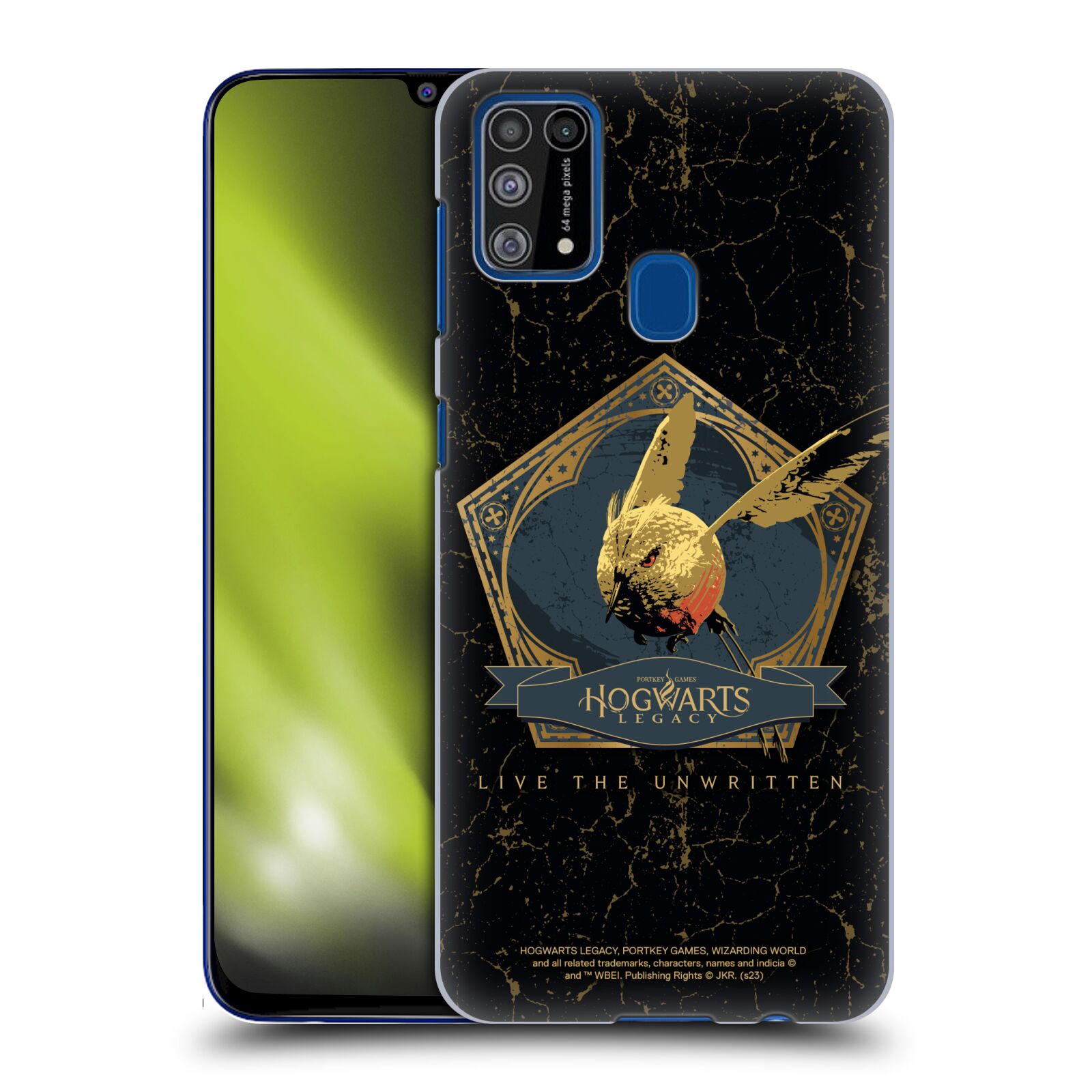 Obal na mobil Samsung Galaxy M31 - HEAD CASE - Hogwarts Legacy - zlatý ptáček