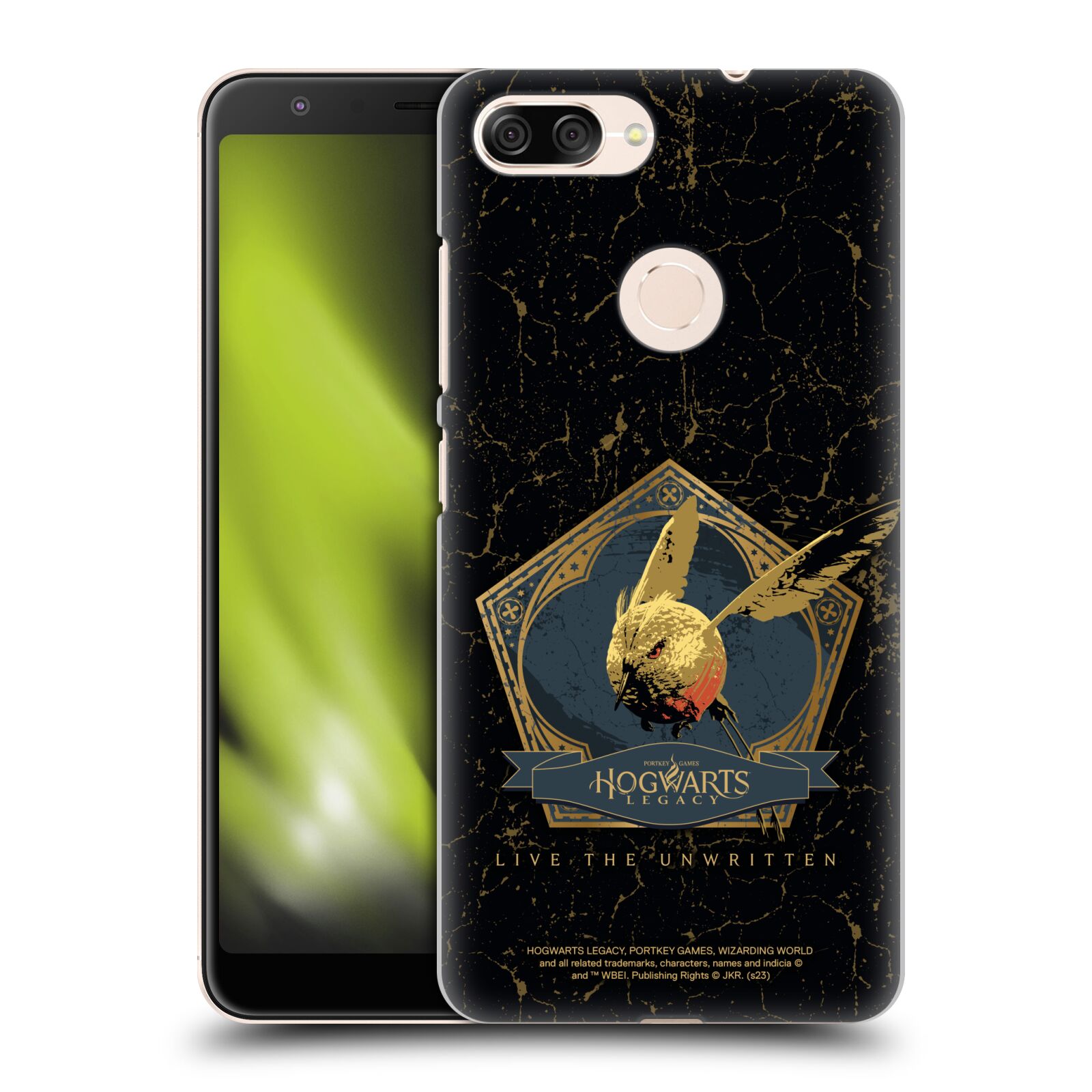 Obal na mobil ASUS ZENFONE Max Plus M1 - HEAD CASE - Hogwarts Legacy - zlatý ptáček