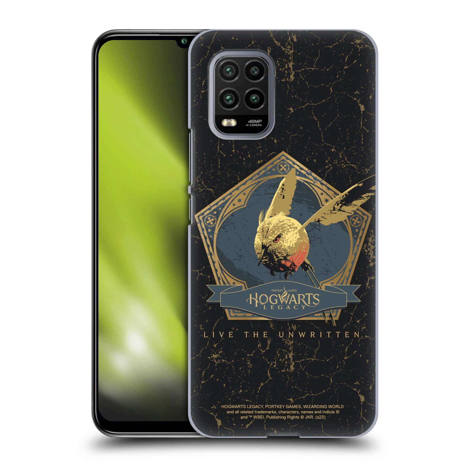 Obal na mobil Xiaomi  Mi 10 LITE / Mi 10 LITE 5G - HEAD CASE - Hogwarts Legacy - zlatý ptáček