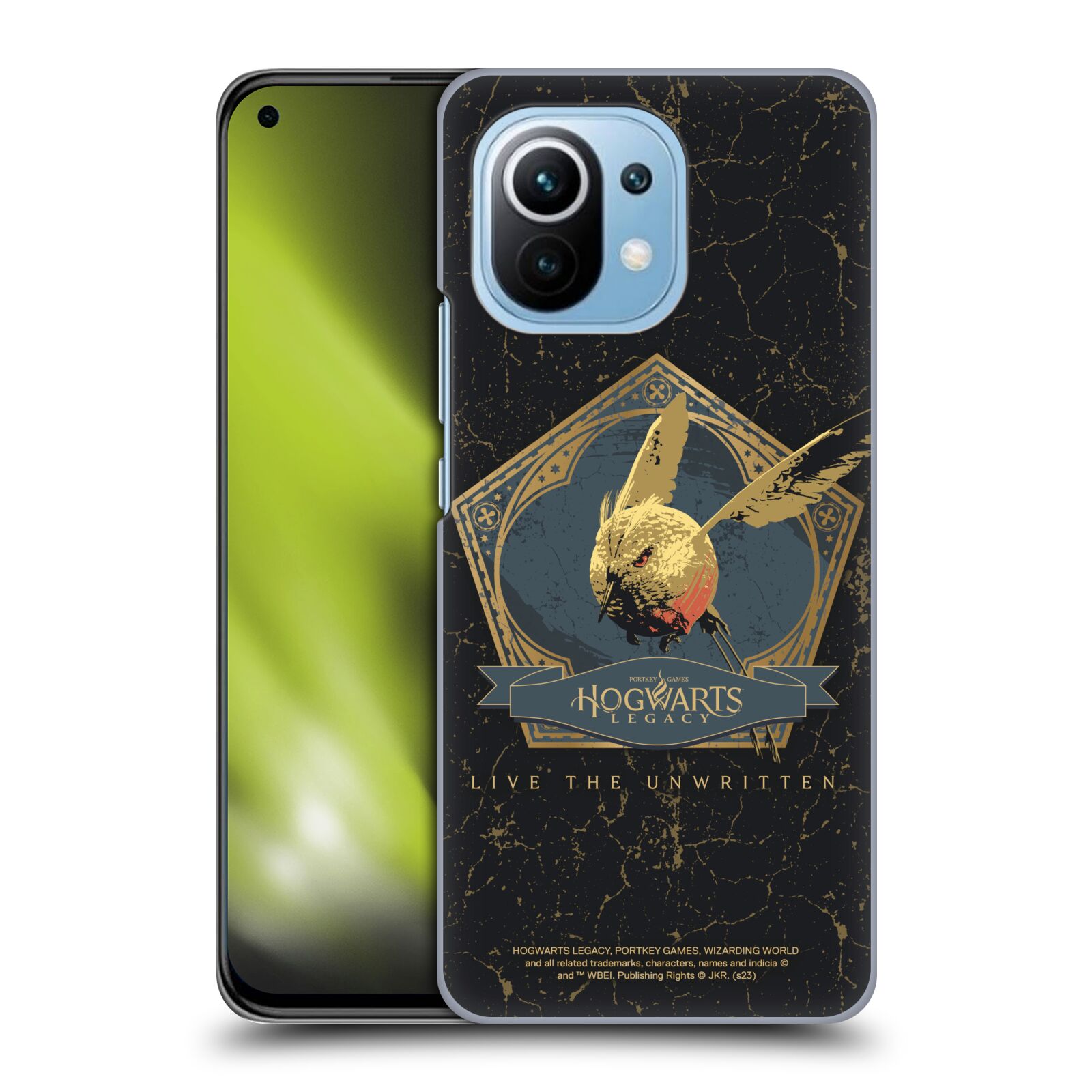 Obal na mobil Xiaomi  Mi 11 - HEAD CASE - Hogwarts Legacy - zlatý ptáček