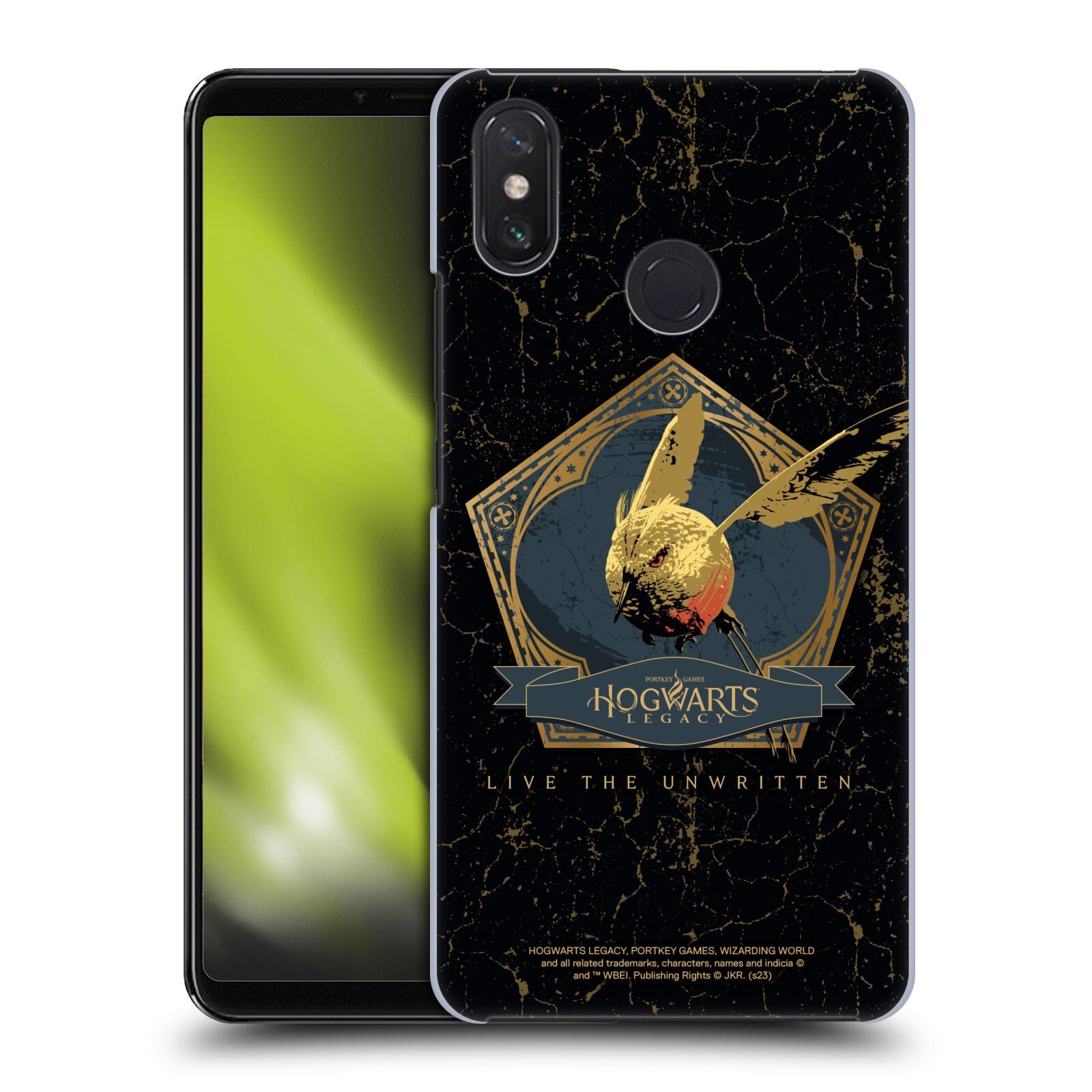Obal na mobil Xiaomi Mi Max 3 - HEAD CASE - Hogwarts Legacy - zlatý ptáček