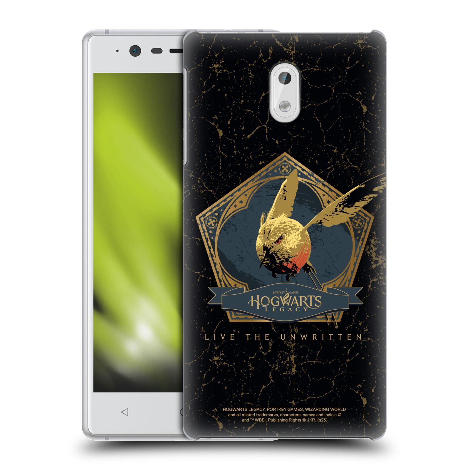 Obal na mobil Nokia 3 - HEAD CASE - Hogwarts Legacy - zlatý ptáček