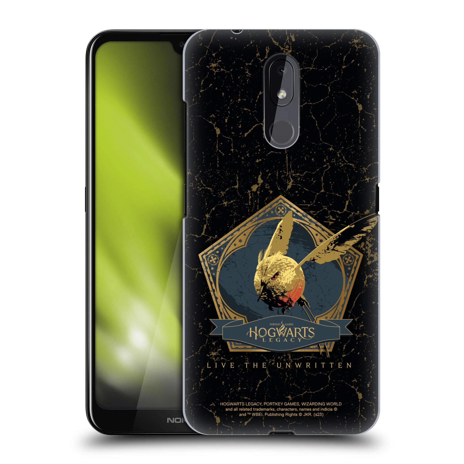 Obal na mobil Nokia 3.2 - HEAD CASE - Hogwarts Legacy - zlatý ptáček