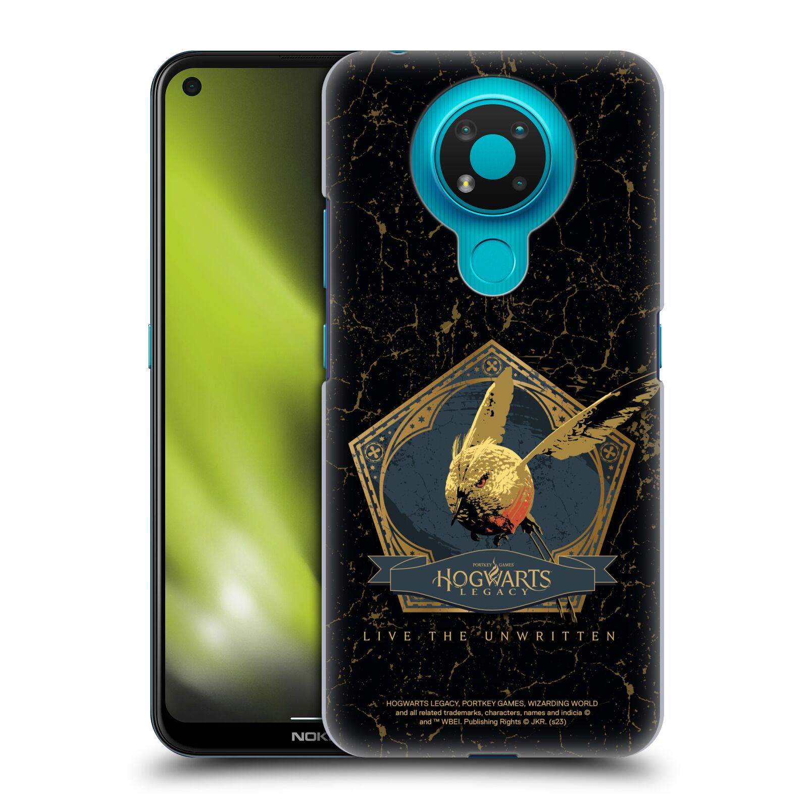 Obal na mobil Nokia 3.4 - HEAD CASE - Hogwarts Legacy - zlatý ptáček