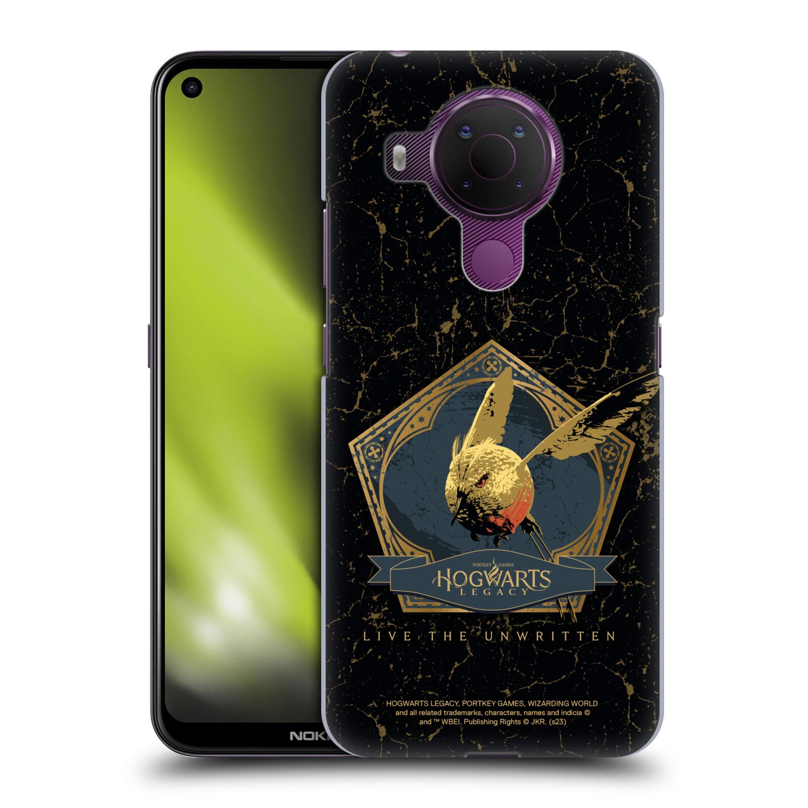 Obal na mobil Nokia 5.4 - HEAD CASE - Hogwarts Legacy - zlatý ptáček