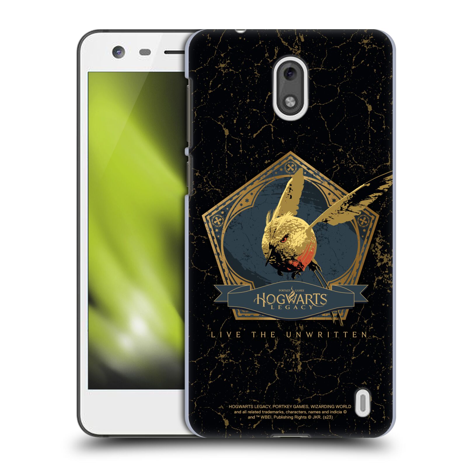 Obal na mobil Nokia 2 - HEAD CASE - Hogwarts Legacy - zlatý ptáček