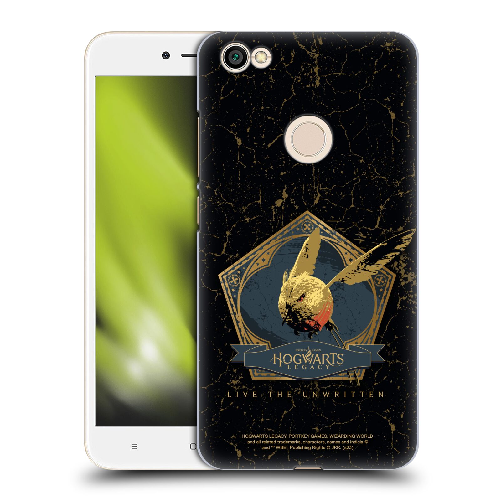 Obal na mobil Xiaomi Redmi Note 5A - HEAD CASE - Hogwarts Legacy - zlatý ptáček