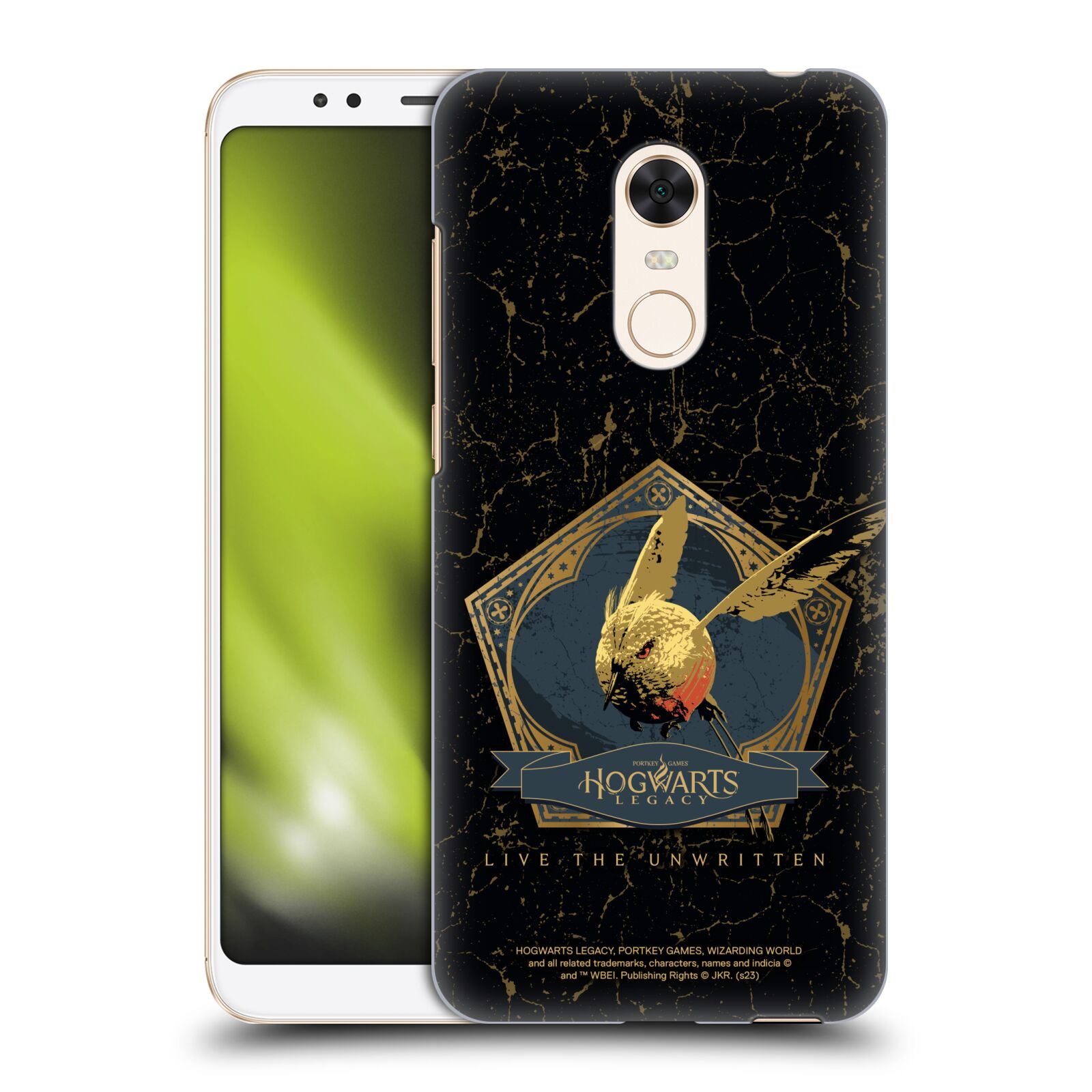 Obal na mobil Xiaomi Redmi 5 PLUS (REDMI 5+) - HEAD CASE - Hogwarts Legacy - zlatý ptáček