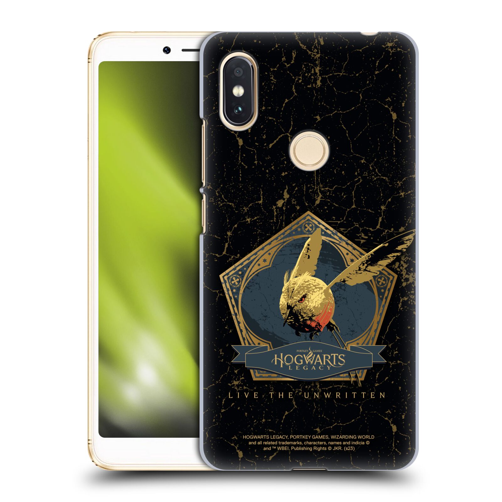 Obal na mobil Xiaomi Redmi S2 - HEAD CASE - Hogwarts Legacy - zlatý ptáček