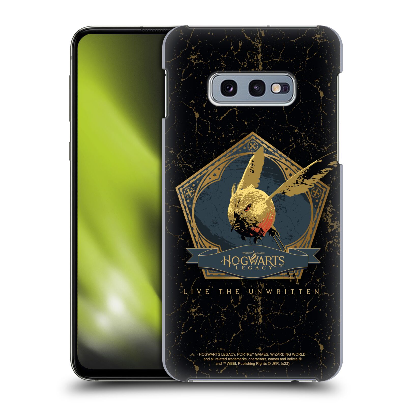Obal na mobil Samsung Galaxy S10e - HEAD CASE - Hogwarts Legacy - zlatý ptáček