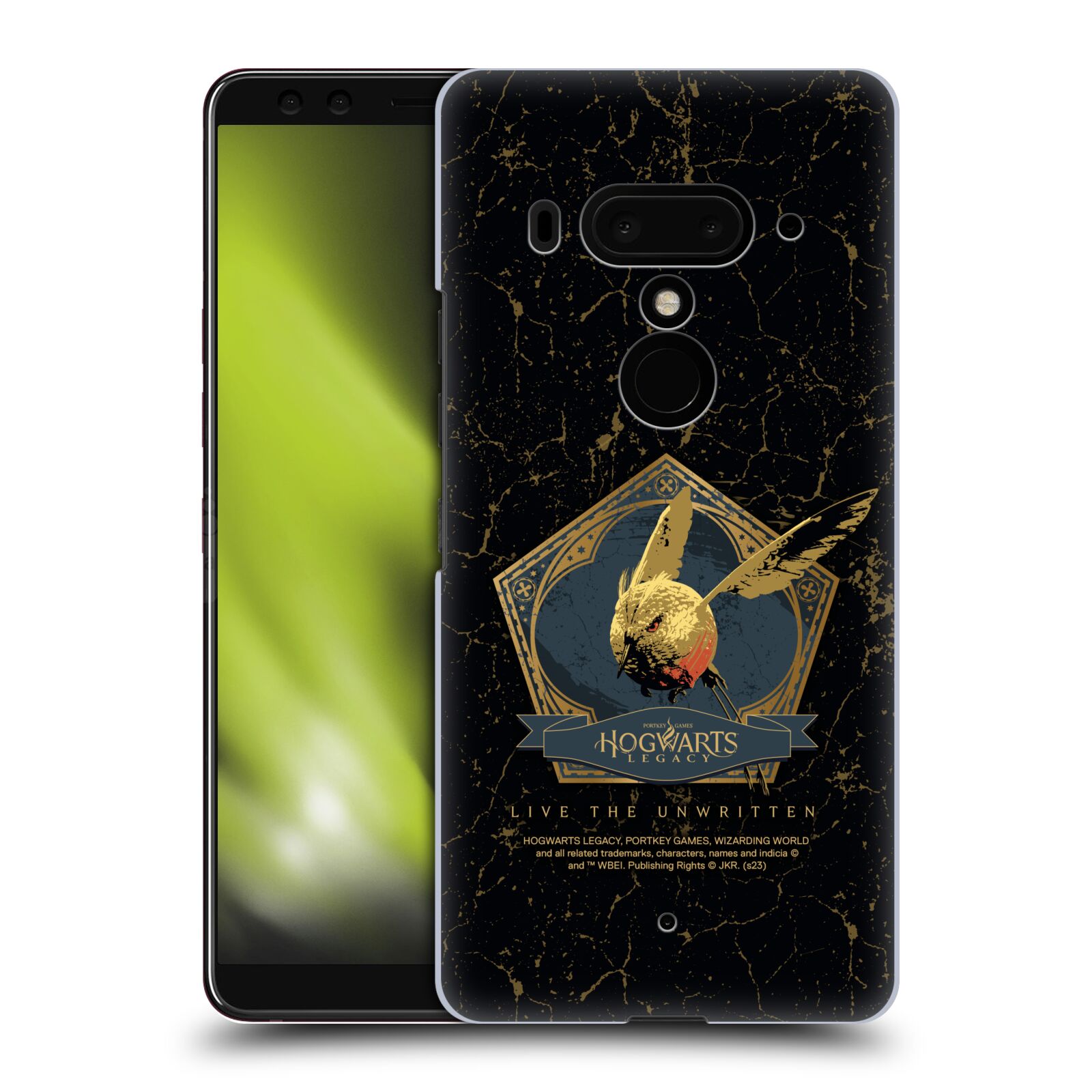 Obal na mobil HTC U 12 PLUS / U 12+ DUAL SIM - HEAD CASE - Hogwarts Legacy - zlatý ptáček