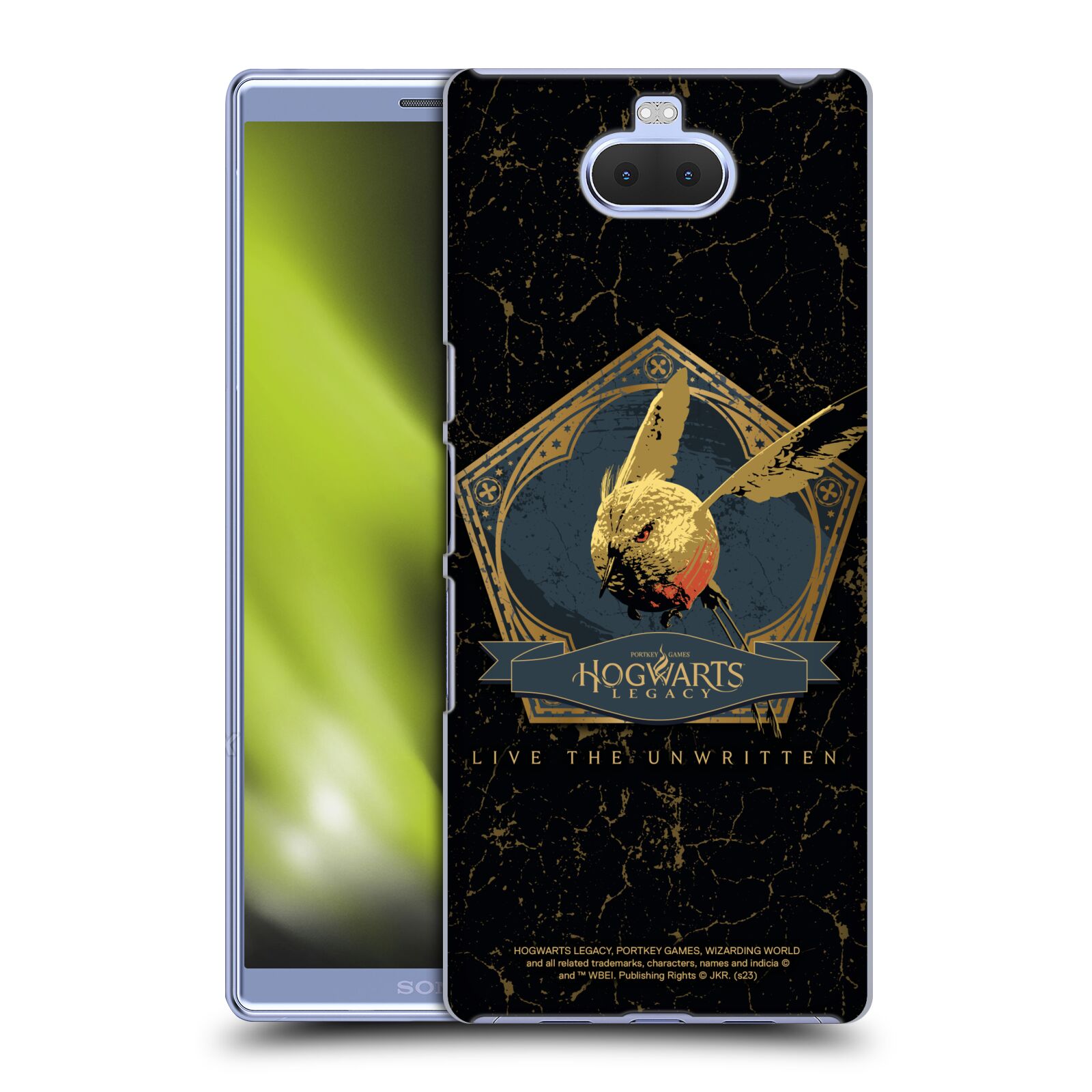 Obal na mobil Sony Xperia 10 - HEAD CASE - Hogwarts Legacy - zlatý ptáček