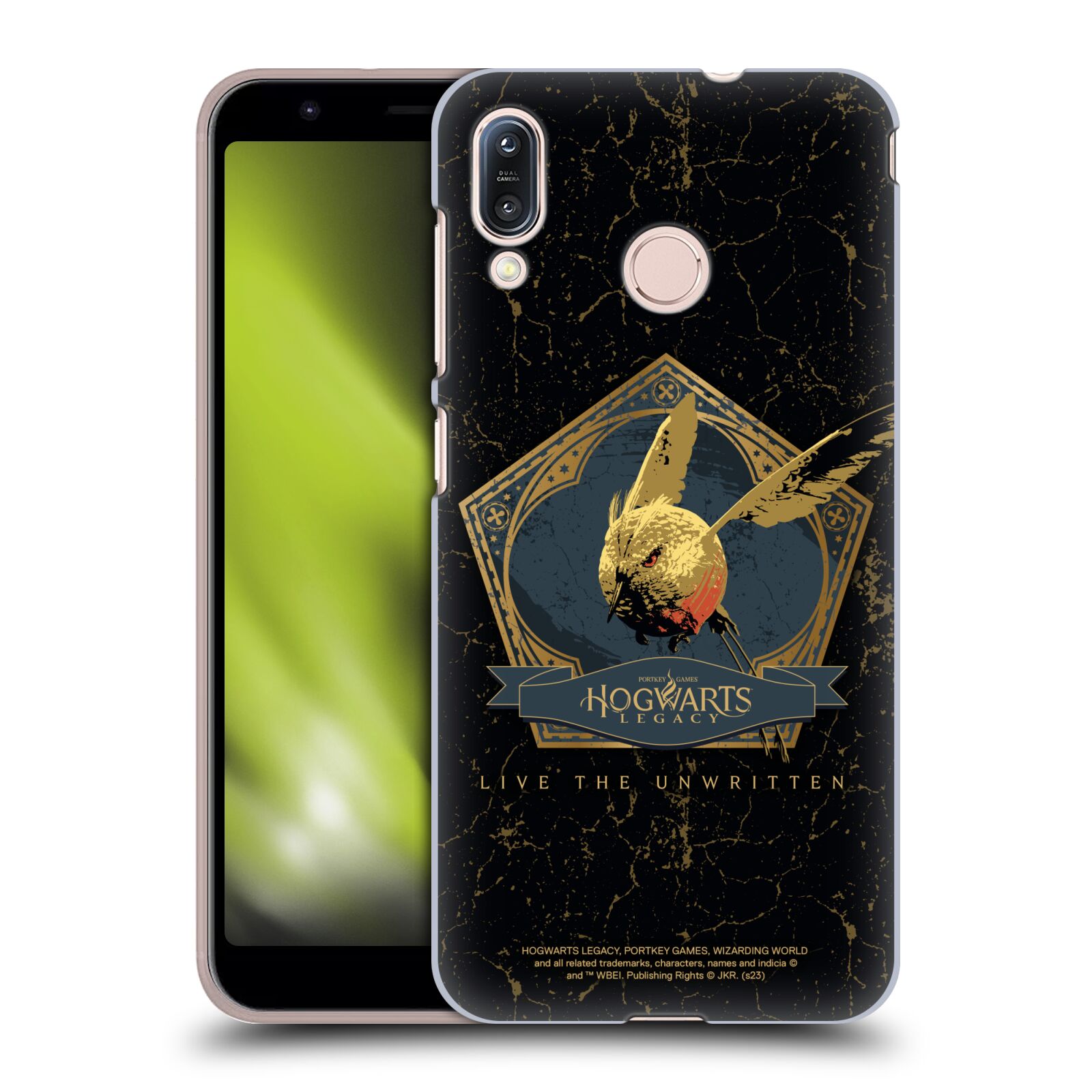 Obal na mobil ASUS ZENFONE MAX M1 (ZB555KL) - HEAD CASE - Hogwarts Legacy - zlatý ptáček