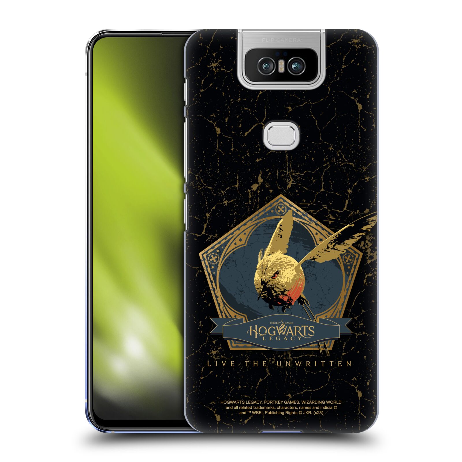Obal na mobil ASUS Zenfone 6 ZS630KL - HEAD CASE - Hogwarts Legacy - zlatý ptáček