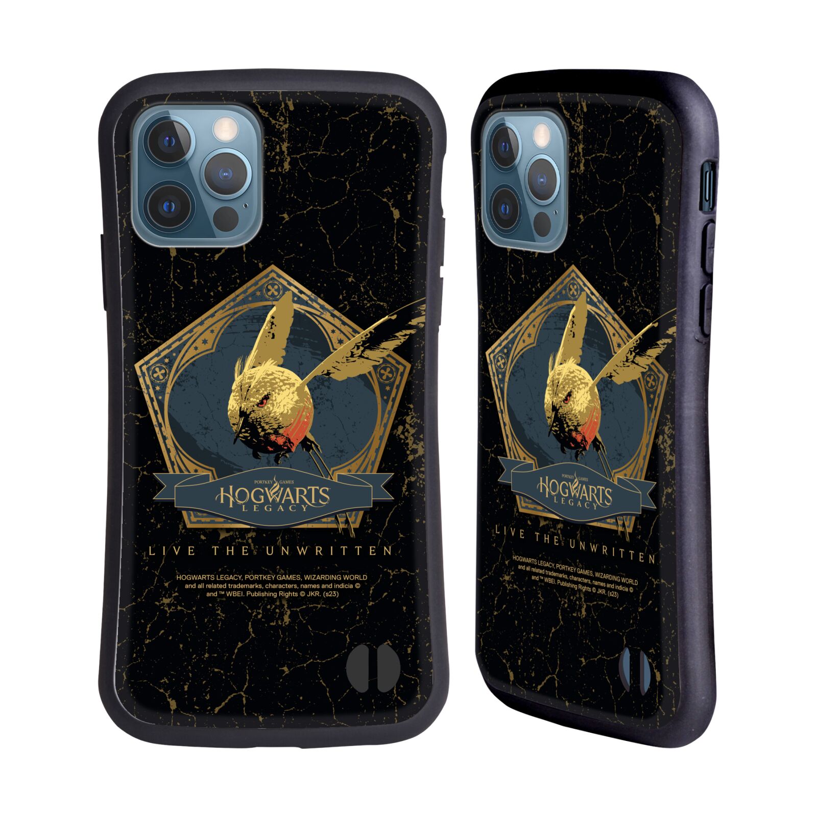 Odolný zadní obal pro mobil Apple iPhone 12 / iPhone 12 Pro - HEAD CASE - Hogwarts Legacy - Magický ptáček
