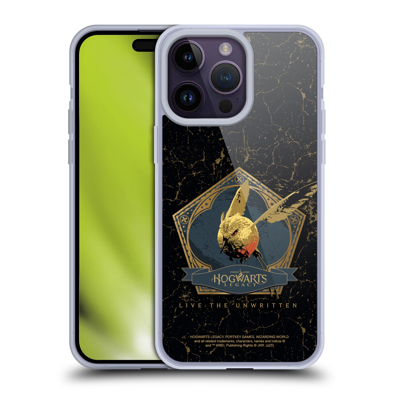 Obal na mobil Apple Iphone 14 PRO MAX - HEAD CASE - Hogwarts Legacy - zlatý ptáček