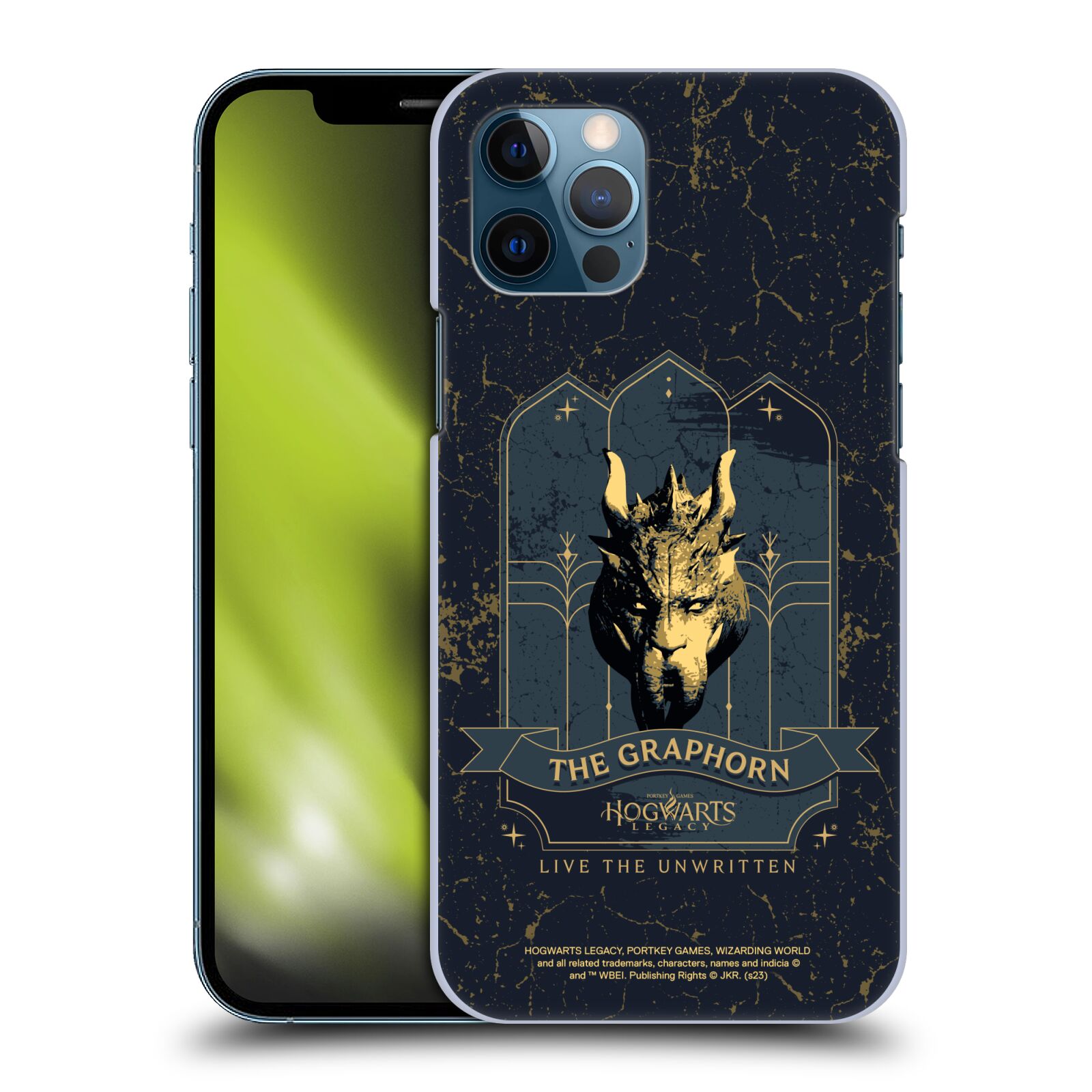 Obal na mobil Apple Iphone 12 / 12 PRO - HEAD CASE - Hogwarts Legacy - Graphorn