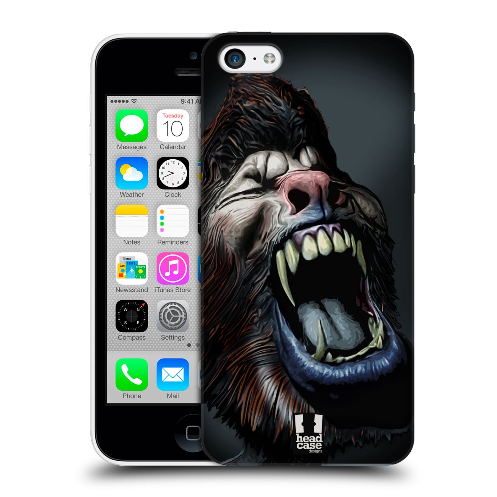Pouzdro na mobil Apple Iphone 5C - HEAD CASE - Kreslený Vlkodlak