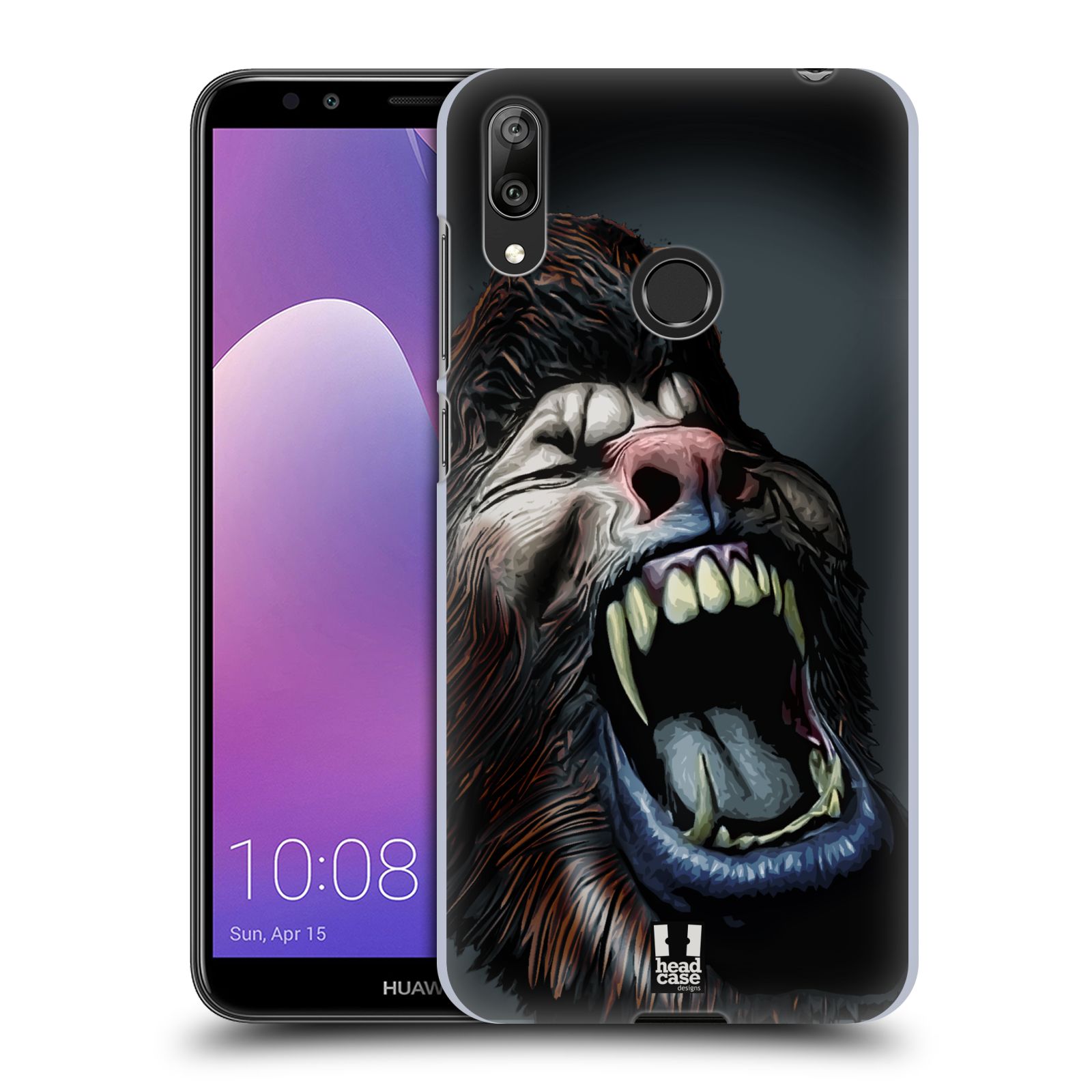 Pouzdro na mobil Huawei Y7 2019 - HEAD CASE - Kreslený Vlkodlak