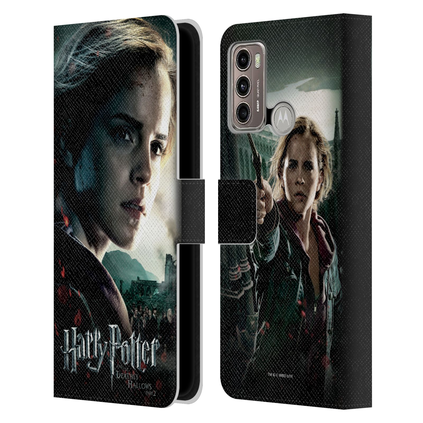 Pouzdro HEAD CASE na mobil Motorola Moto G60 - Harry Potter - Hermiona pohled ze strany