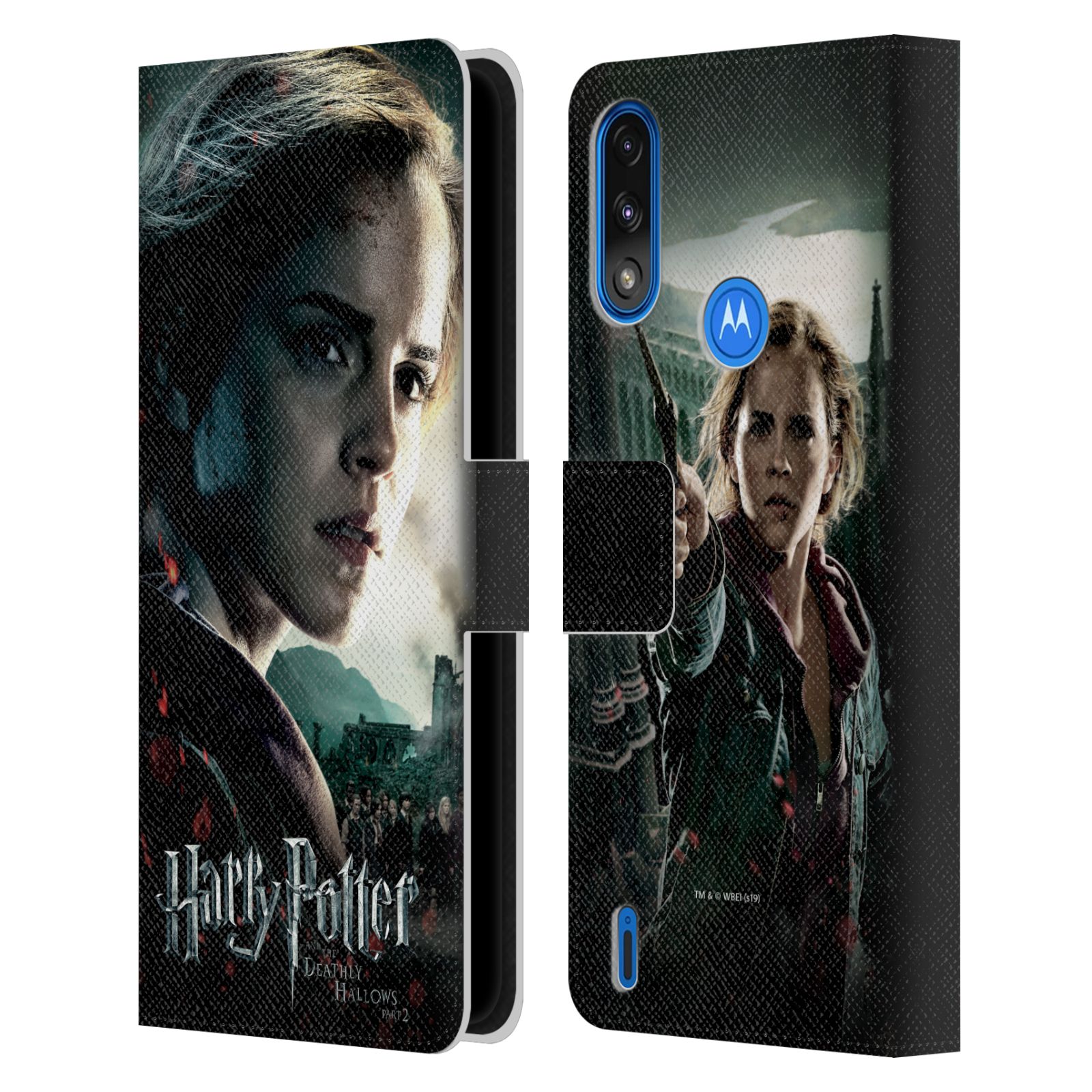 Pouzdro HEAD CASE na mobil Motorola Moto E7 POWER - Harry Potter - Hermiona pohled ze strany