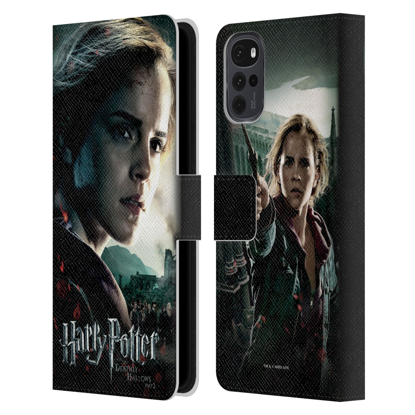 Pouzdro HEAD CASE na mobil Motorola Moto G22 - Harry Potter - Hermiona pohled ze strany