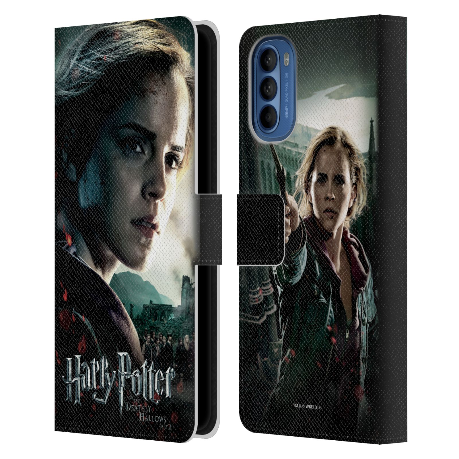 Pouzdro HEAD CASE na mobil Motorola Moto G41 - Harry Potter - Hermiona pohled ze strany