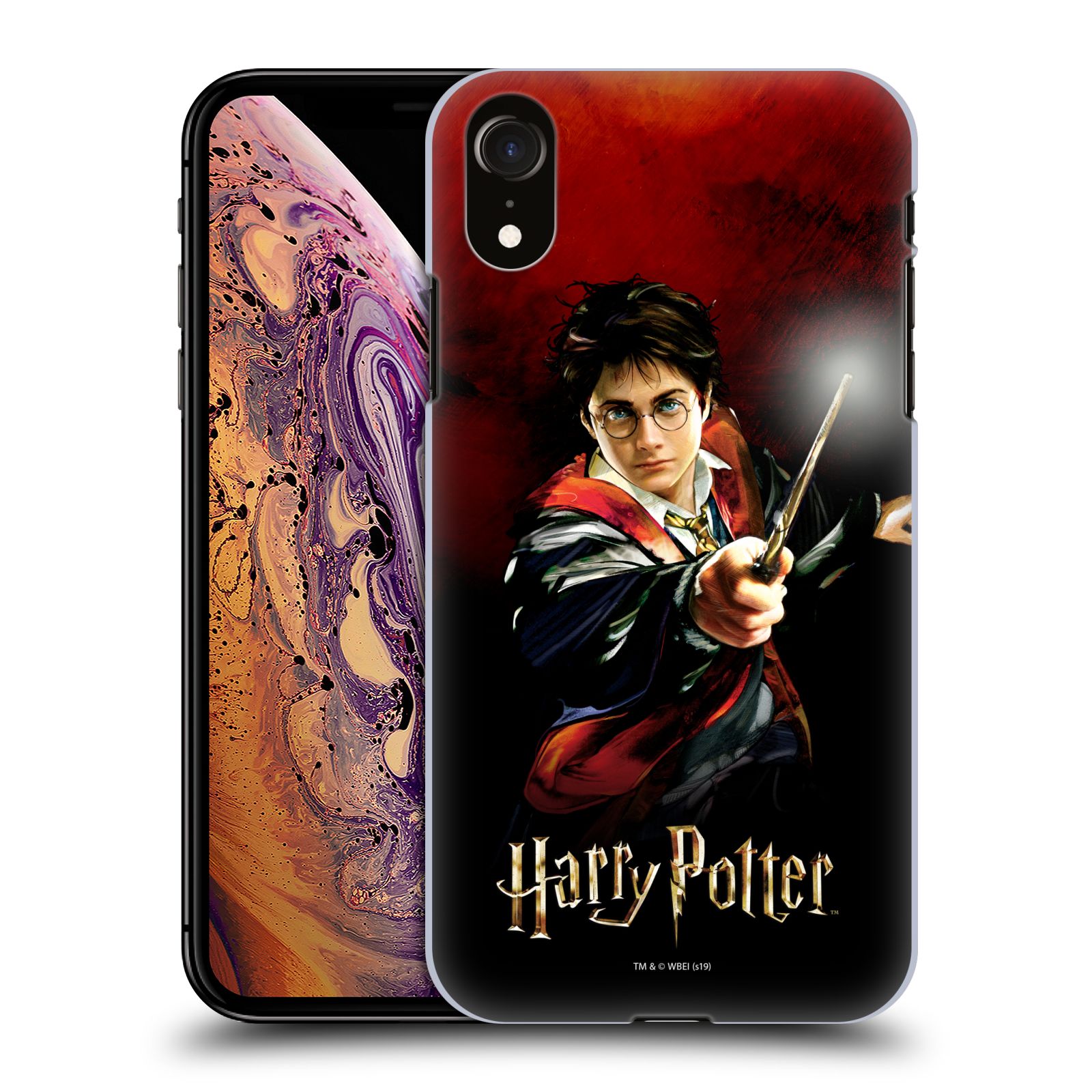 Pouzdro na mobil Apple Iphone XR - HEAD CASE - Harry Potter kouzla