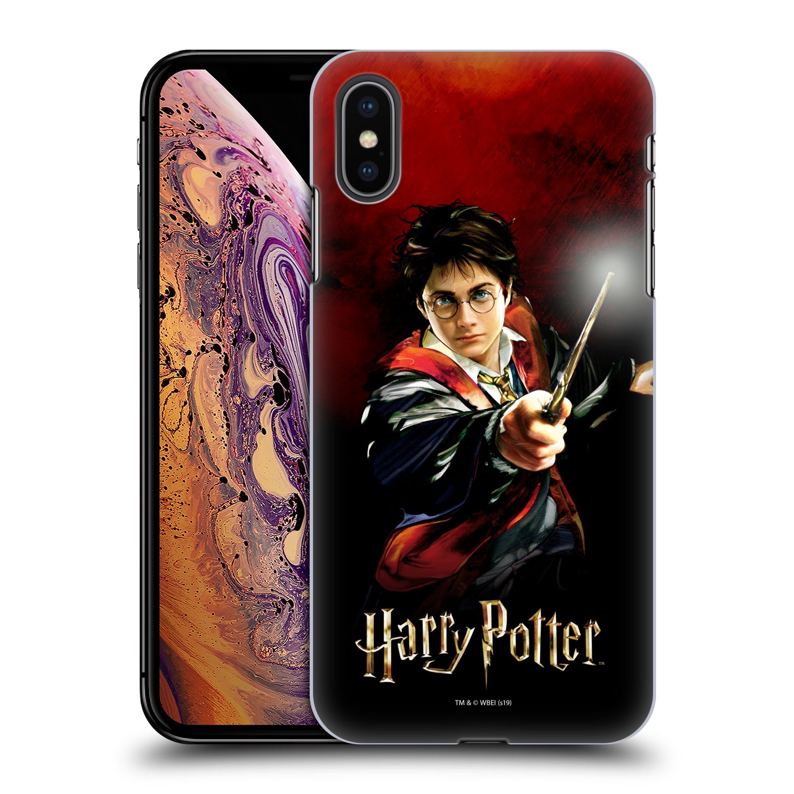 Pouzdro na mobil Apple Iphone XS MAX - HEAD CASE - Harry Potter kouzla