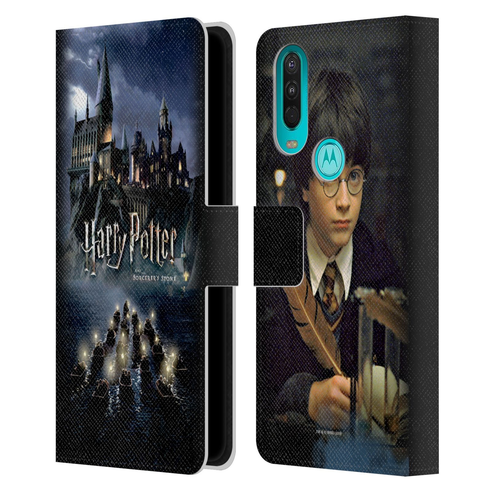 Pouzdro HEAD CASE na mobil Motorola One Action - Harry Potter škola v bradavicích